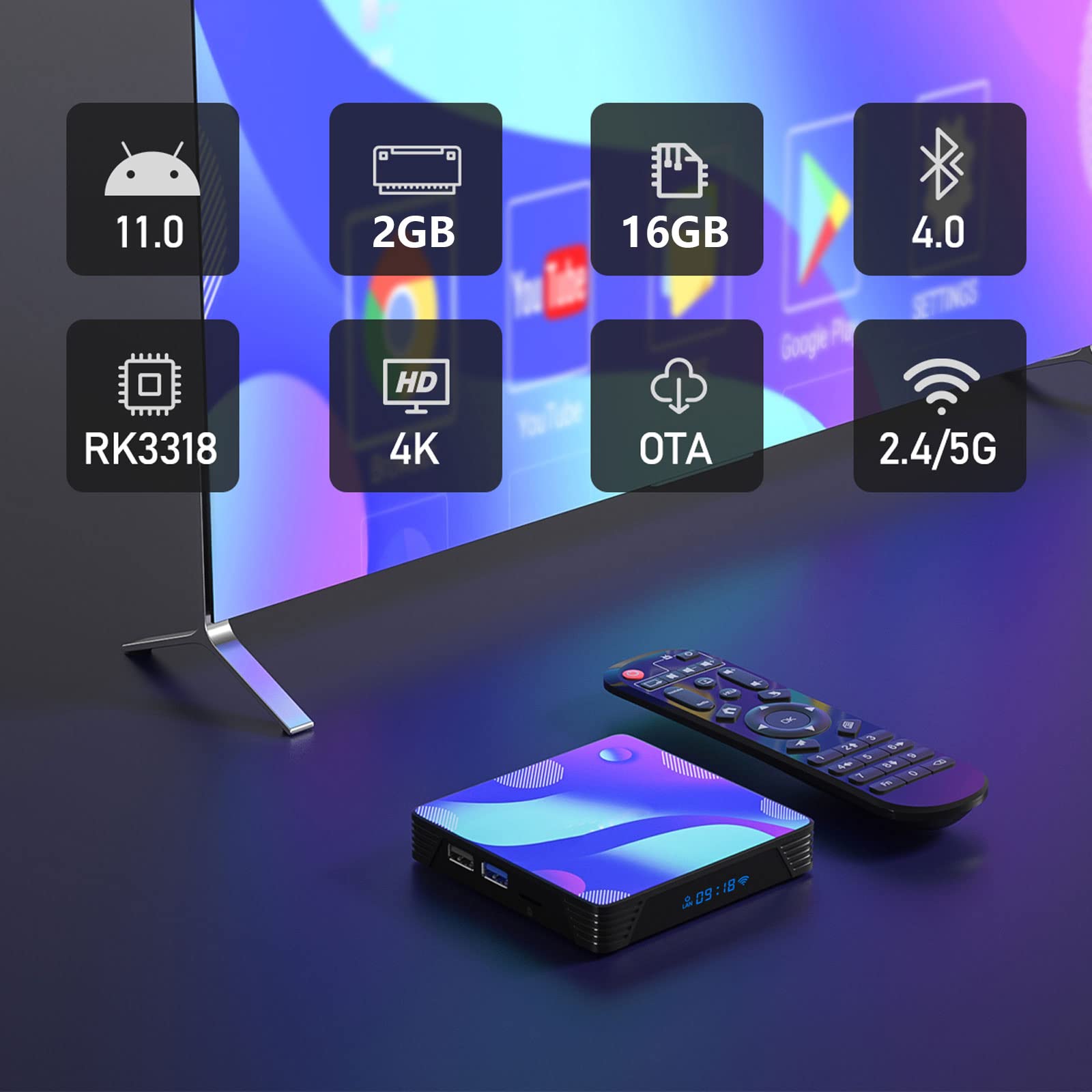 Amazon.com: Android TV Box 11.0, X11 Android Box 2GB RAM